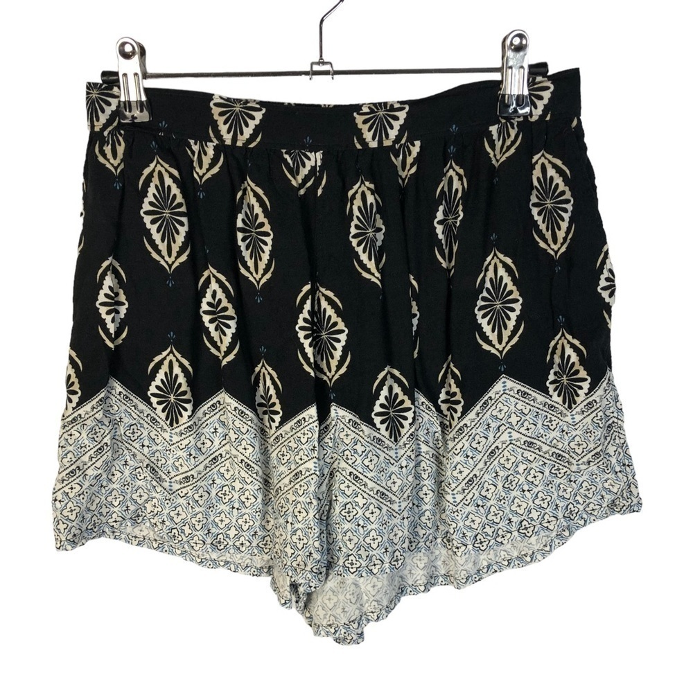 Abercrombie & Fitch Black & White Printed Soft Pull On Shorts S